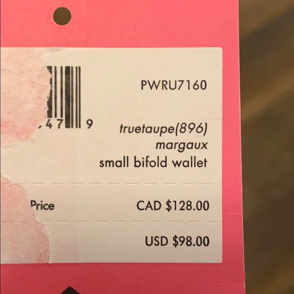 Kate Spade True Taupe Small Bifold Wallet - Picture 3 of 6